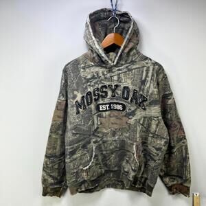 Vintage Mossy Oak Break Up Tree Camo Hoodie XL